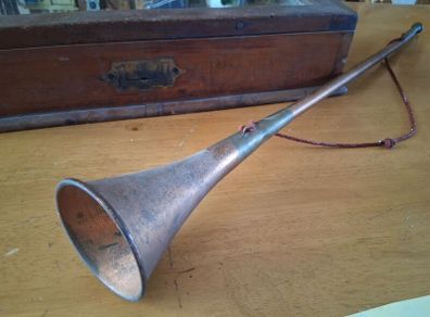 long 75cm Copper Coaching Hunting Horn