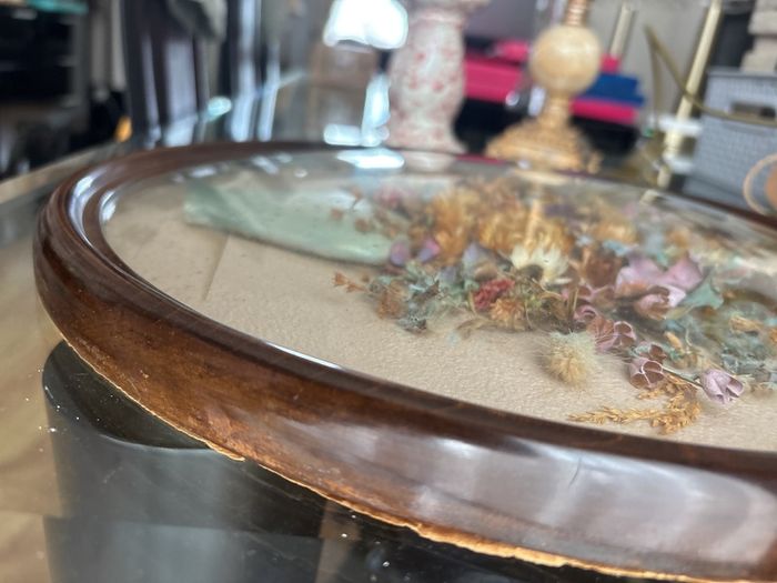 Antique /vintage pot pourri framed