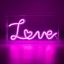 NEW SALE | Neon Light Love Sign/Neon Acrylic Box Lights Sign/Energy Efficient Neon Pink LED Lights/USB Powered / 3 Unique Designs (Pink Love) Valentines Day Gift Image 3