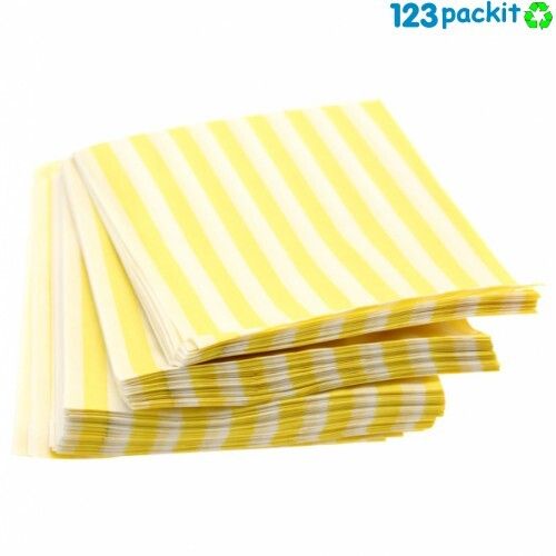 200 x Striped Paper Candy Bags - Assorted Colours  job lot 200 for 6 euro