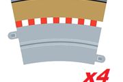 Scalextric C7019: New Single Lane Radius 3 Curve Outer Borders x4  (R3)
