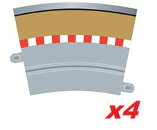 Scalextric C7019: New Single Lane Radius 3 Curve Outer Borders x4  (R3)
