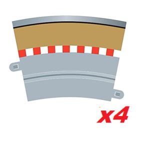 Scalextric C7019: New Single Lane Radius 3 Curve Outer Borders x4  (R3)