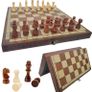 NEW SALE | Folding Wooden Chess Set Lightweight Handcrafted Chess Game Board Set with Storage Slots Image 2
