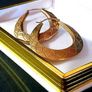 Vintage Hallmarked 9ct Gold Hoop Earrings Image 3