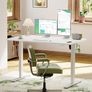 Electric Standing Desk with USB-A Charging Port 140 x 80 cm Height Adjustable Sit Stand 4 Custom Settings 80kg Max Load Stable Lifting Storage Hooks and Cable Management Image 2