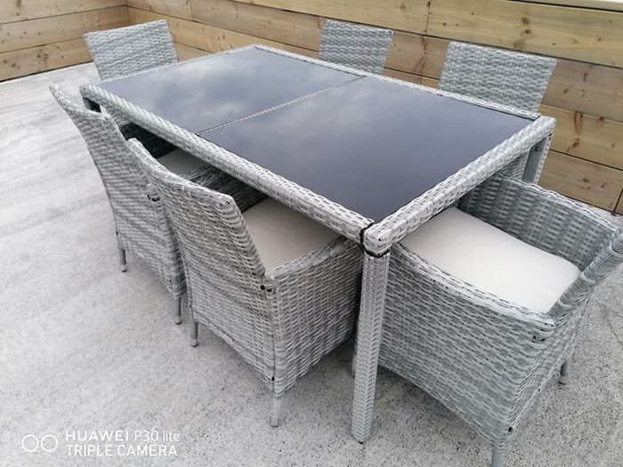 Rattan Seating Set, 6 Chairs..free Delivery