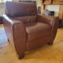 Brown leather armchairs Image 5