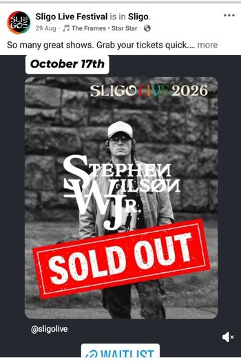 Stephen Wilson Jr, Sligo Live, Knocknarea Arena