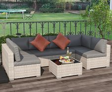 6 Seater Patio PE Rattan Wicker Sofa Set (LIMITED STOCK)