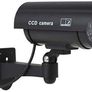Outdoor Indoor Fake Dummy Imitation CCTV Security Camera with Blinking Flashing Light Bullet Shape Black Image 3