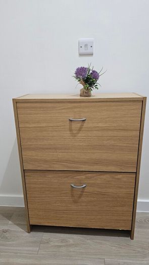 Shoe cabinet with 3 compartments