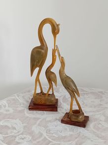 Carved Egrets