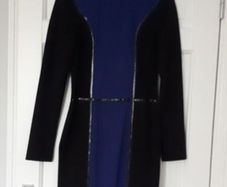 Fran & Jane blue black dress uk8