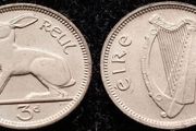 [#223] - Ireland 1961 | Irish 3d | Three Pence | Hare | KM.12a | AU
