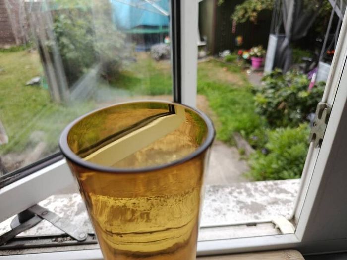 Mid Century Amber Glass Vase Bo Borgstrom Aseda