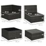 8-Piece PE Rattan Corner Sofa Set - Outdoor Garden Furniture, Patio Wicker Seating with Cushions, Washable Cushion Covers, and Tempered Glass Table, Brown Image 4