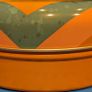 Colourful circular tin box Image 4