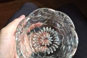 Vintage crystal sugar bowl 3 toed