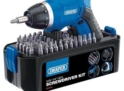 Storm Force Cordless Li-Ion Screwdriver Kit 3.6V Multicoloured