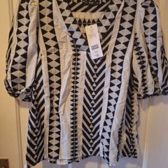 Top/Colour: Black/White .. Size: 8 UK .. 36 EU