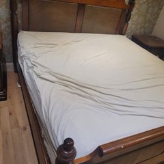 Solid wooden bed