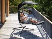 _Hanging Lounger with Frame, Floating Lounger with Parasol