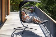 _Hanging Lounger with Frame, Floating Lounger with Parasol