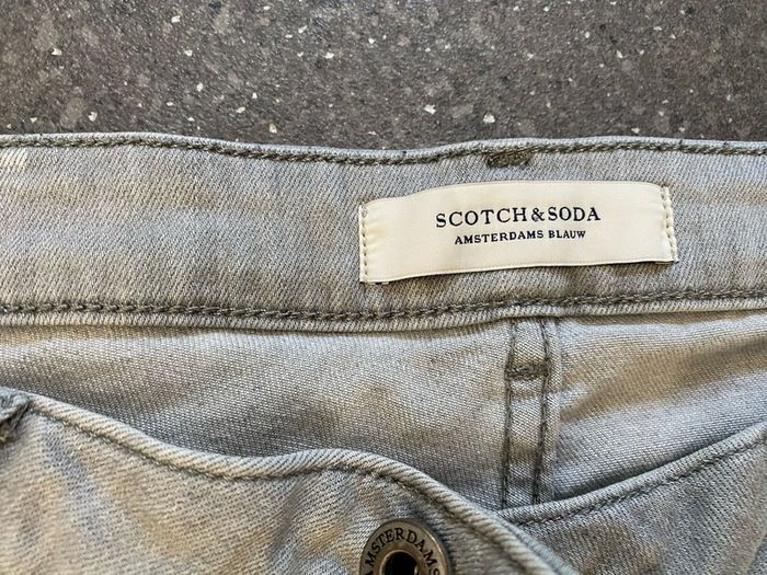 Scotch & Soda Jeans Mens 32x32 Light Gray Skim Skinny Slim Fit Stretch Denim