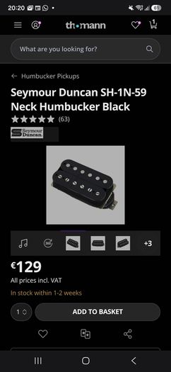 Seymour Duncan SH-1N Humbucker