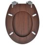 Toilet Seats with Soft Close Lids 2 pcs MDF Brown Image 5