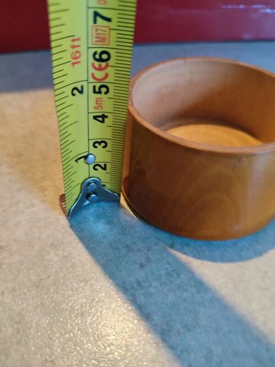 Antique Treen Pot Small Antique Treen Pot.Screw-on mushroom shaped lid.Polished light colored wood, possibly yew or sycamore.