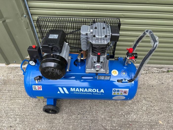 Brand New Manarola 100 Litre Air Compressor - 3hp
