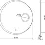 LED Bathroom Mirror 70x70cm Image 3