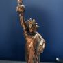 Old Statue of Liberty New York 8.25 Spelter Miniature Souvenir Building Copper Image 3