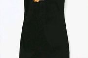 NEW Black Teddy Bear Mini Dress  Zip Effect