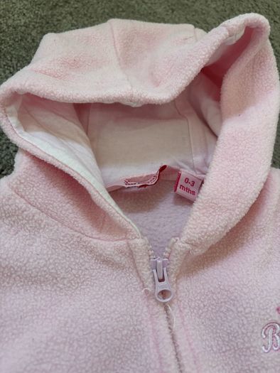 baby girls fleece hoodie 0-3 months