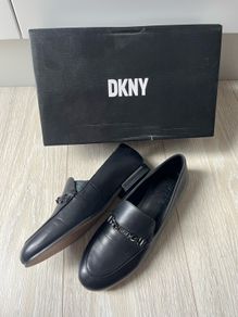 DKNY Black Leather Loafers UK 3.5 / EU 36