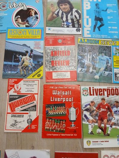 football program lot all Liverpool fc related