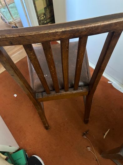 Arts and Crafts Style Solid Wooden Chairs x6