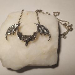 Sterling Silver Bat Necklace