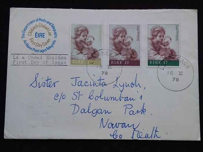 Ireland Stamps : Christmas , First Day Cover - 1978