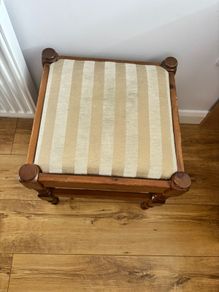 solid oak stool