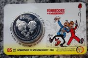 Belgium 5 Euro Base Metals Brilliant Uncirculated Coin 2023 - 85 years Spirou &amp; Fantasio (Relief) - Belgian Coincard Catalogue