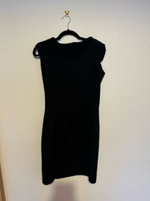 black midi dress