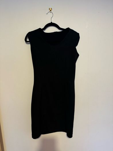 black midi dress