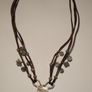 Handmade Silver and Leather Necklace Image 3