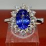 Diamond 950 Platinum AAA Tanzanite & Lab Grown Diamond Image 2