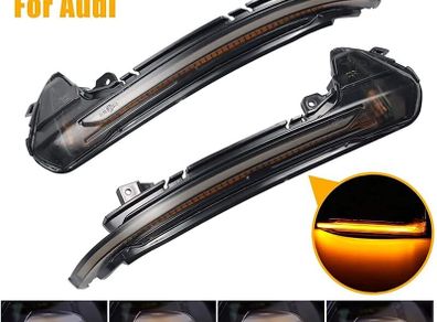 Dynamic LED Side Mirror Sequential Turn Signal Light Indicator Light For Audi A6 RS6 4G C7 7.5 2012-2018