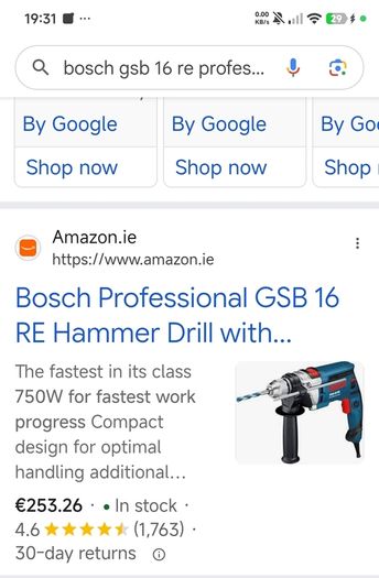 Bosch GSB 16 RE Professional 750W Impact\Hammer Drill
